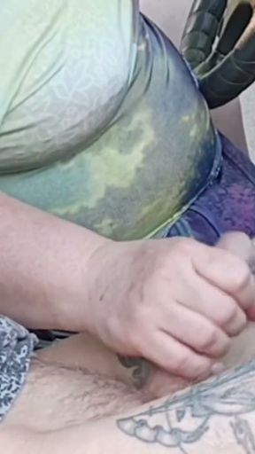in the car in the parking lot, my girlfriend jerks off my dick   Clip 2
