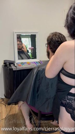 Giving My Husband His Monthly Trim | Lingerie Edition