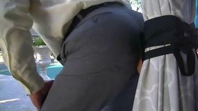 Daddy Rides Dildo in Dress Clothes