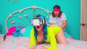 Jewelz Blu Tries Vr & Gets Had Sex On All Fours For