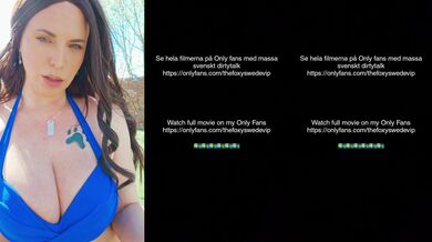 Public Double dildo masturbation in a parking lot