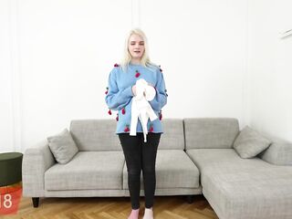 Fit18 - Amber Kawaii - Casting Tall Blond German In White Bodysuit - 60FPS POV