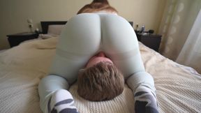 Big Ass Facesitting in Grey Yoga Pants