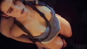 Me vengo dentro del sabroso culo de Jill Valentine