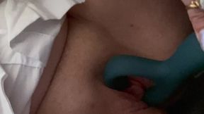 Horny Restroom Stop Huge Dildo Fuck