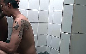 Straight latino gets an offer in the shower for pov sex