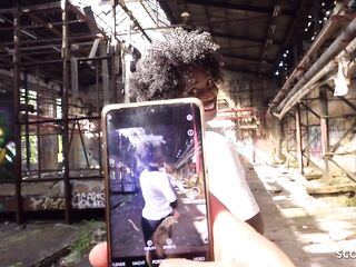 GERMAN SCOUT - BLACK EBONY MILF ZAAWAADI - REAL PUBLIC PICKUP SEX - HAIRY SNATCH ROUGH