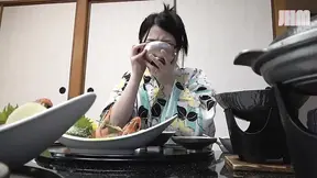 Hottest Japanese married woman enjoys the springs