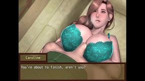 Comendo a gotica da base e gozando nas costas dela - Jogo hentai - Zombie'_s Retreat - Parte 9