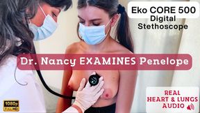 Dr. Nancy EXAMINES Penelope's HEART & LUNGS with the Eko CORE 500 DIGITAL STETHOSCOPE - Real HeartBeat - Lungs AUDIO - Loud Heart Murmur at Left Lateral Decubitus Position *in full HD*
