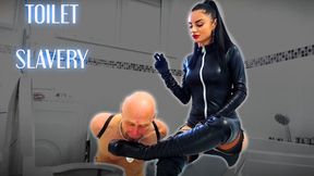 Toilett Slavery, Cigarette Ash and Objectification in Goddess Ambra’s bathroom