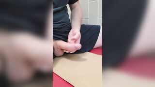 Ginormous wood sensitized to rock hard with cum shot.