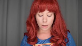 Evil supergirl needs your cum red lipstick tease and JOI