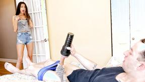 ”Horny Step Sister Eliza Ibarra rocks Step Brother’s black cock”