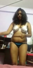 My chubby Indian wifey has nothing against flashing her huge boobies