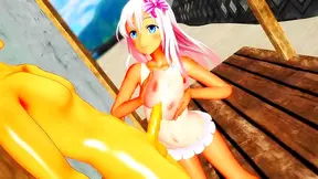 Ro-Chan Gets Rugged Pleasure in Steamy Beachside 3D Hentai Action