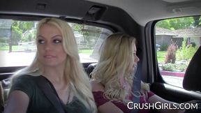 Crush Girls - Kenzie Taylor and Briana Banks fuck their Uber driver