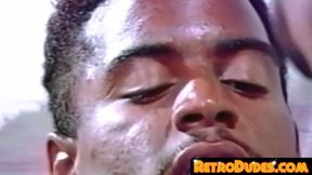 Stunning vintage stud banged by BBC bareback after BJ