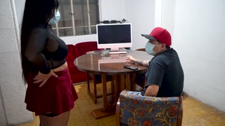 My stepsister surprises me by looking at her photos and ends up asking me to fill her with milk