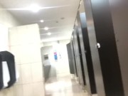 Risky cock play, nearly caught twice no cum