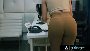 GIRLSWAY - Femdom Boss Casey Calvert Strap-On Dominates Assistant Anna Claire Clouds In Her Office