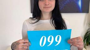 ”Inked chick at porn casting”