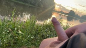 Masturbating by the water