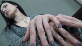 VERONICA - I love to fuck your mouth with my hands - Hang gagging, hand worship, hand over mouth, hand smelling