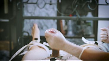 Latex Nurse DominaFire Sounds and Milks Segufix Bound Slave