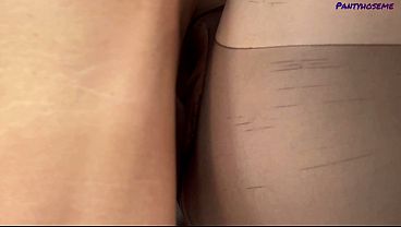 Stacy Fort Wearing Black Pantyhose Has Sex and Gets Facial