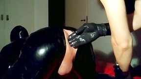 Rubber Latex Master Fisting His Rubber Slave