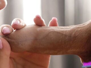 Let's play with his foreskin sperm flow in mouth