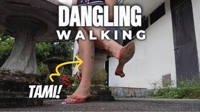 Dangling heels, walking in heels, showing off her gorgeous feet (4)