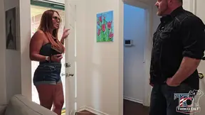 Muscled hubby cheats on wife with her hot redhead friend