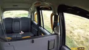 Hot British babe gives a memorable suck in a car
