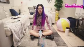 Owllete pumps up and rides inflatable whale copy