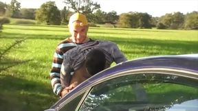 Sexy straight boy fucked by me in exhib outdoor park