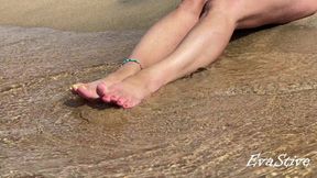 Her legs and climax&#x1F680; capture as she rides me hard on the sand