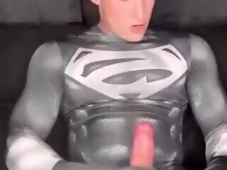 superman shows his supercock