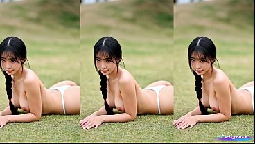 Cute Korean girl fails to give a good BJ on webcam