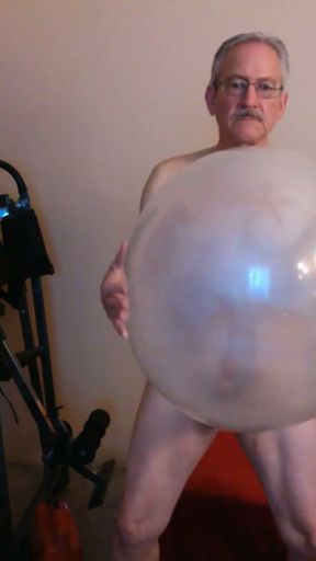 102) Qualatex 18 Balloon Daddy Jerk and Cum - Looner, Non-Pop   Clip 2
