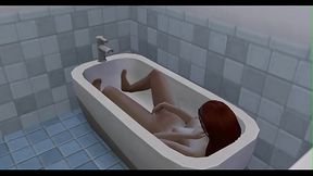 Sexy redhead girl fingers her horny twat in her horny pussy