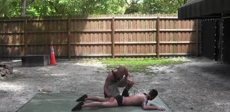 BDSM with an outdoor slave in fucking PERIL