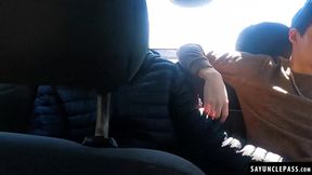 Dylan Segundo and Tonny Elliot share a hot cock ride in the backseat