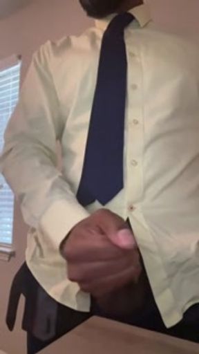 Horny at work and needed relief and I had to blow my wad on the desk