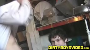 Sexy Kyle sucked the cock of hottie Jack President until he released a massive load