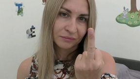Show your middle finger to the camera first and then start picking MP4 FULL HD 1080p
