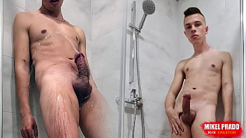 Pissing with an erection and a load of creamy sperm