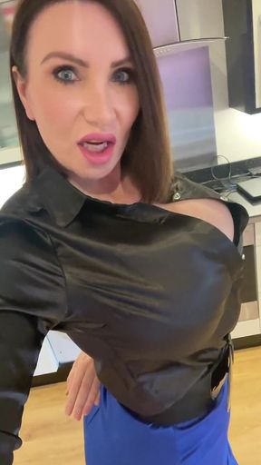 Big Boobs Big Bra Satin Blouse Too Tight