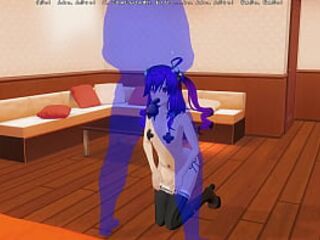 The maid served the owner's cock with her ass and she liked it